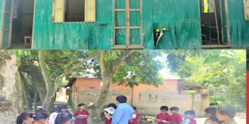 বুড়িচংয়ের খাড়াতাইয়া পূর্বপাড়া সরকারি প্রাথমিক বিদ্যালয়ে চুরি, খোলা আকাশের নিচে চলছে পাঠদান; পরিদর্শনে সাইফুল ইসলাম টিপু